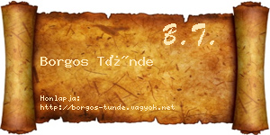Borgos Tünde névjegykártya